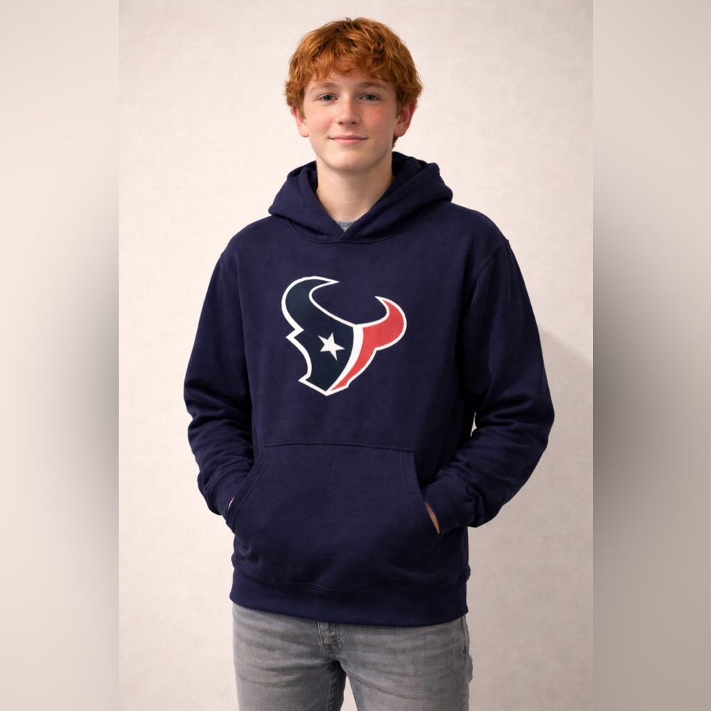 Houston Texans NFL Navy Hoodie Youth XL (18–20) Pullover Sweatshirt